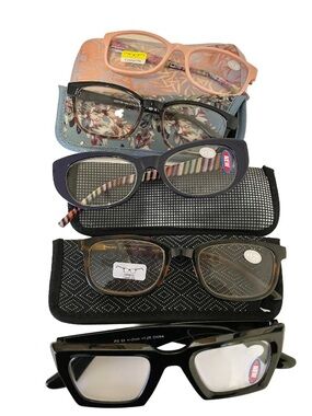 Mixed Lot of Reading Glasses in Pink, Black, Navy, Tortoise and Clear